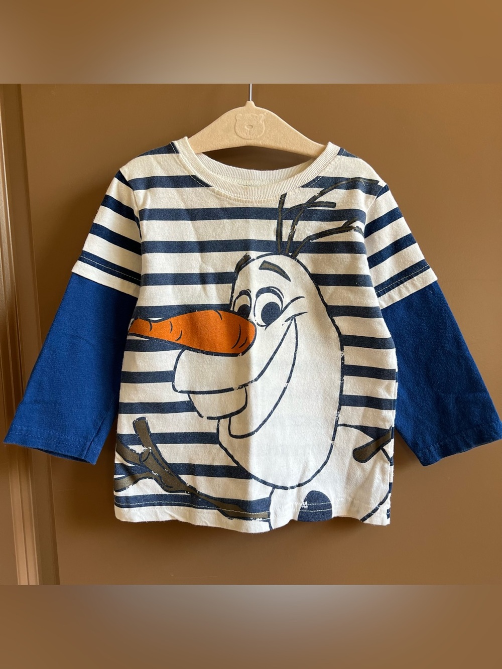 Disney Frozen Olaf Layered Long Sleeve Shirt Size 2T